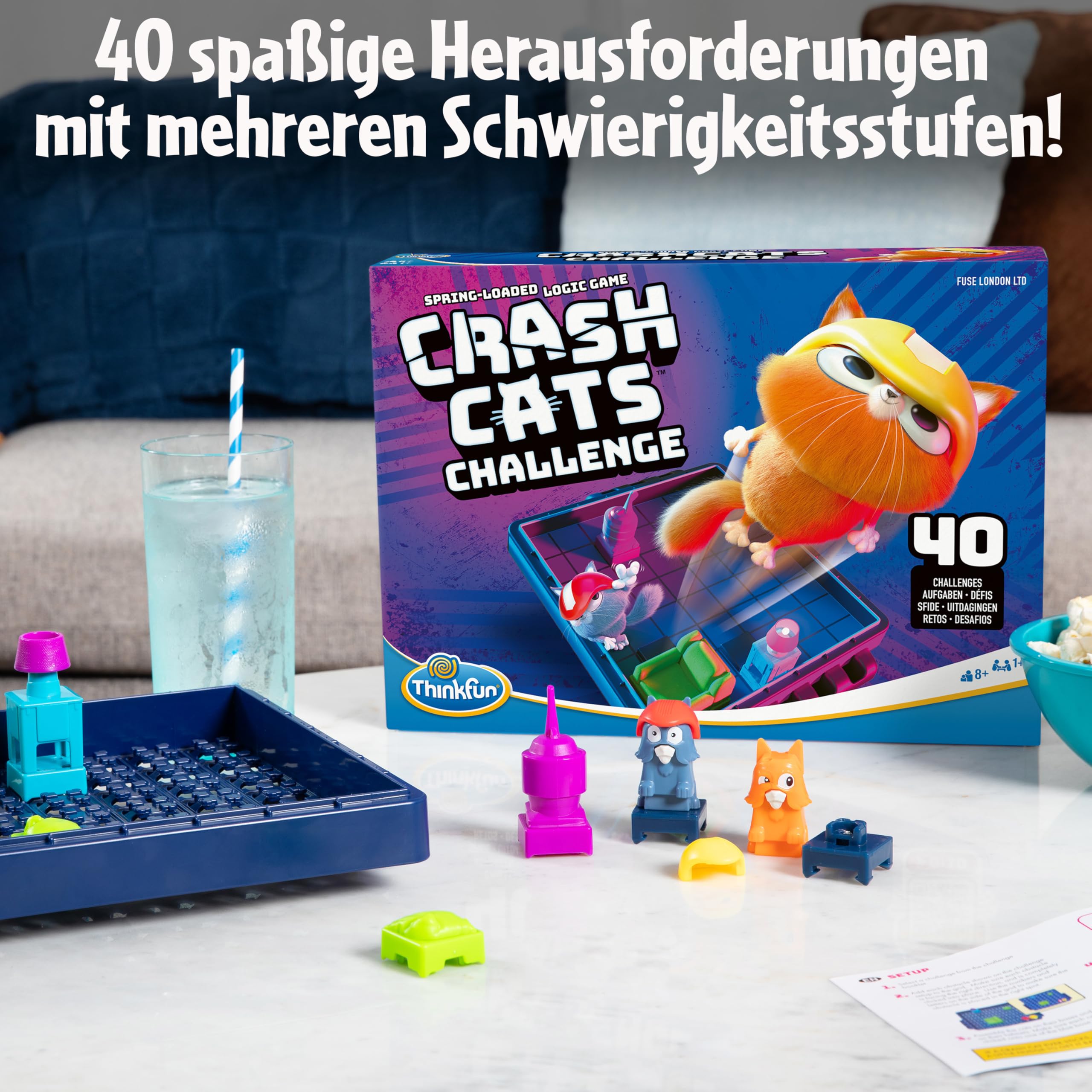 ThinkFun - 76650 - Crash Cats Challenge - Das actiongeladene Katzen-Logikspiel für Kinder ab 8 Jahren! 2