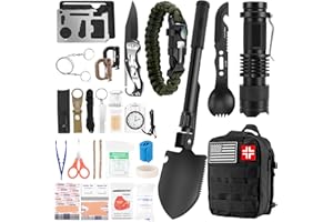 MLIPDC Gifts for Father's Day Men - 118-in-1 Survival Kits - Military-Grade Survival Gear for Outdoor Adventures, Disaster Preparedness, Car/Home/Office Emergency Kit with First Aid Supplies
