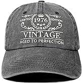 50th Birthday Gifts for Him Her, 50 Year Old Gifts Ideas - Washed Cotton Embroidered Baseball Caps Adjustable