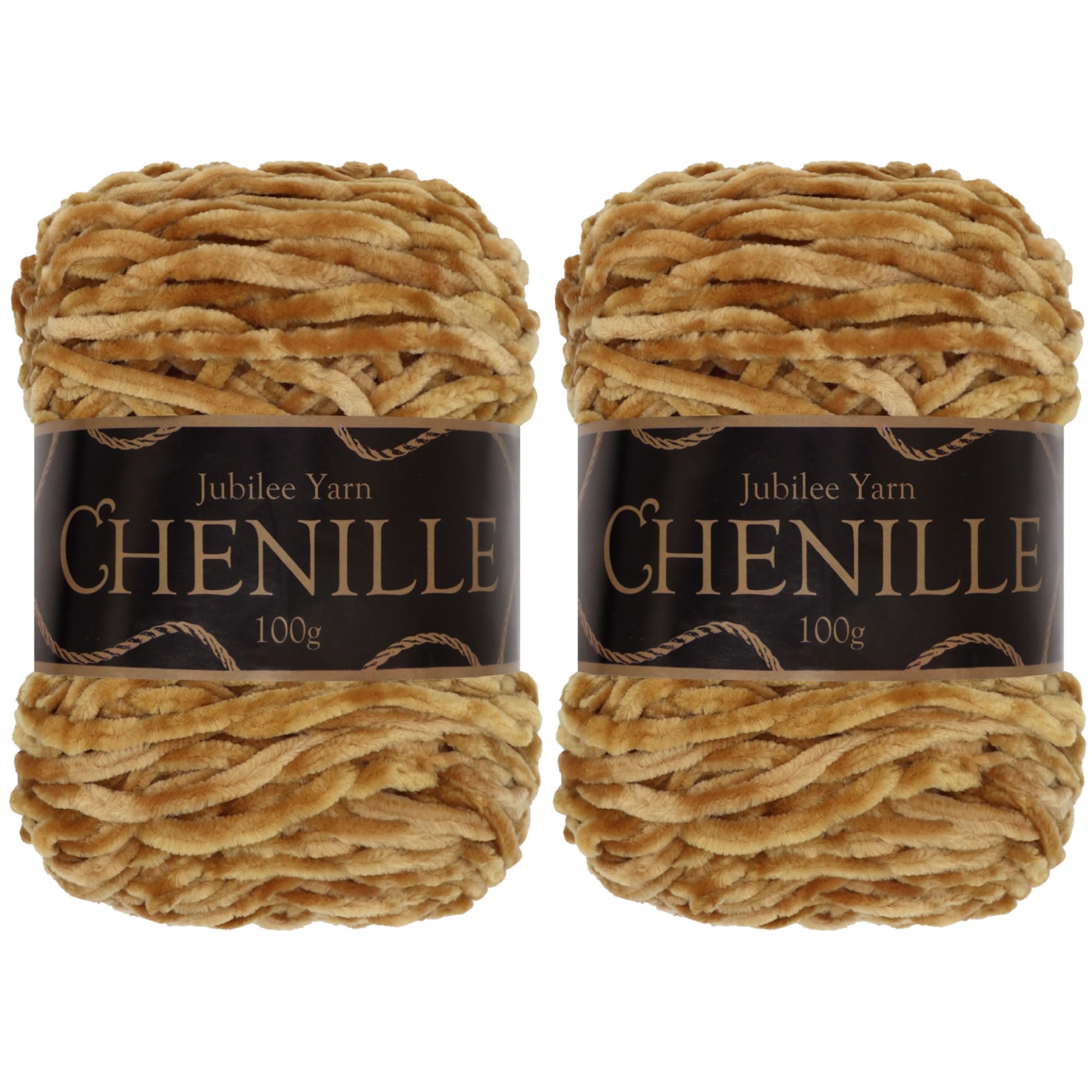 JubileeYarn Chenille Yarn - Worsted Weight - 100g/cake - Teacake - 2 Cakes — image 1