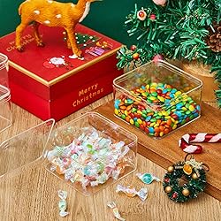 Blulu 8 Pieces Clear Acrylic Plastic Jewelry Box