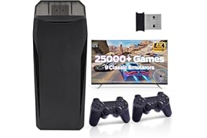Wireless Retro Game 25000+ Games Built-in, 4K HDMI Output, 9 Emulators, Dual 2.4GHz Wireless Game