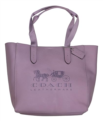 purple leather coach purse