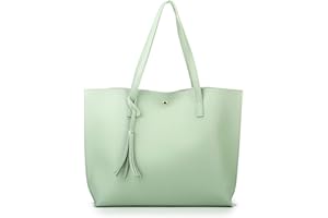 Nodykka Women Tote Bags Top Handle Satchel Handbags PU Faux Leather Tote Bag with Tassel Shoulder Purse
