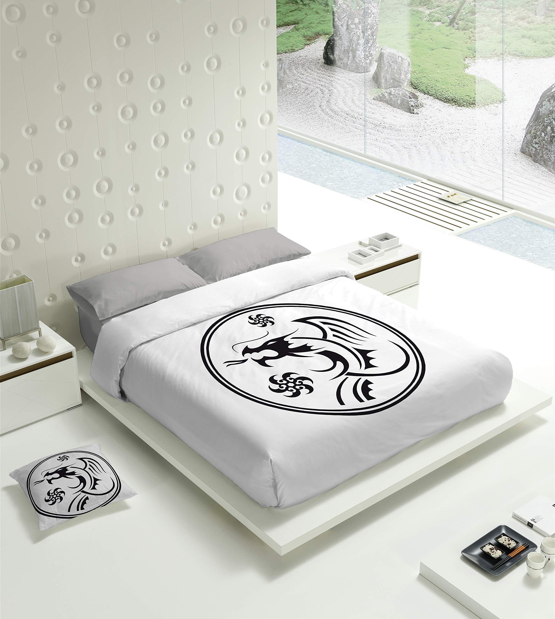 TSUKI Duvet Cover bed 105 White, Black