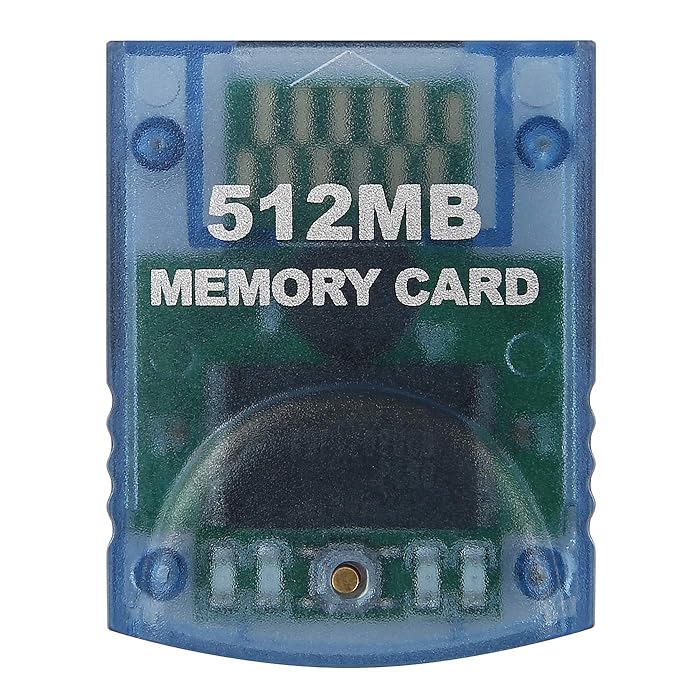 HDE Memory Card for Nintendo GameCube 512MB (8192 Blocks) for Nintendo GameCube or Wii Consoles (Clear)