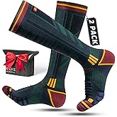 Rahhint Alpaca Wool Winter Warm Ski Socks for Men Women Cold Weather Compression Thermal Socks 2 Pairs for Snowboard Hiking