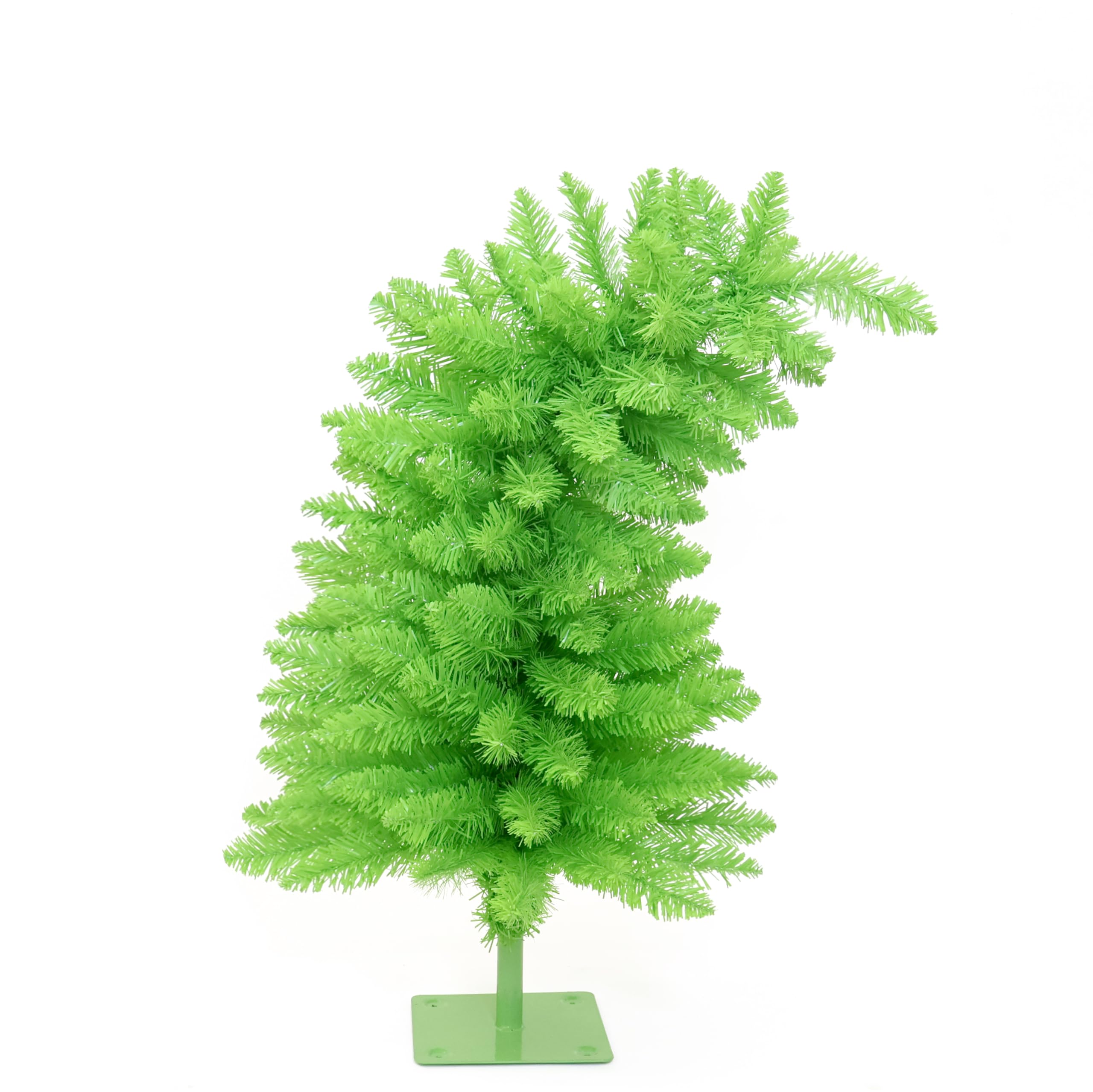 Photo 1 of 3FT Whimsical Christmas Tree Curved Shape Artificial Small Xmas Tree with Metal Base for Indoor Home Decor