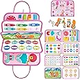 Freebear Busy Board Toddler Travel Toys Quiet Book Sensory Toys for Toddlers 1 2 3 4, Montessori Toys for Toddler Activities Board, Educational Toys for 3 4 Year Old Girls Boys Gift, Princess