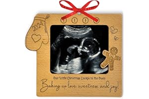 Heart's Sign Sonogram Frame Pregnancy Ornament 2024 | Bump's First Christmas Christmas Ultrasound Frame Pregnancy Gifts | Mom to Be Gift | Christmas Pregnancy Announcement