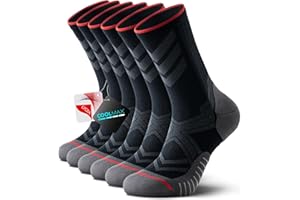 RUIXUE COOLMAX Performance Running Socks Men Women, Cushioned Crew Athletic Socks for Men Moisture Wicking 3 Pack