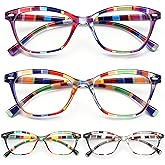 HEEYYOK 1.50 Reading Glasses Women Small Face 4-Pack Colorful Reader For Womens Cheaters Reading Ladies Lightweigth Flexible Spring Hinge