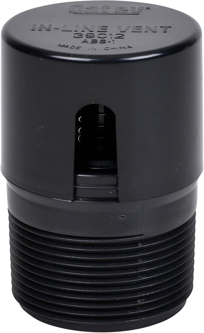 Oatey 39012 ABS In-Line Vent - 2x2 13/16 Inch, 3-Pack For Plumbing Drain Lines
