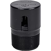 Oatey 39012 1.5 in. NPT ABS in-Line Vent, Black