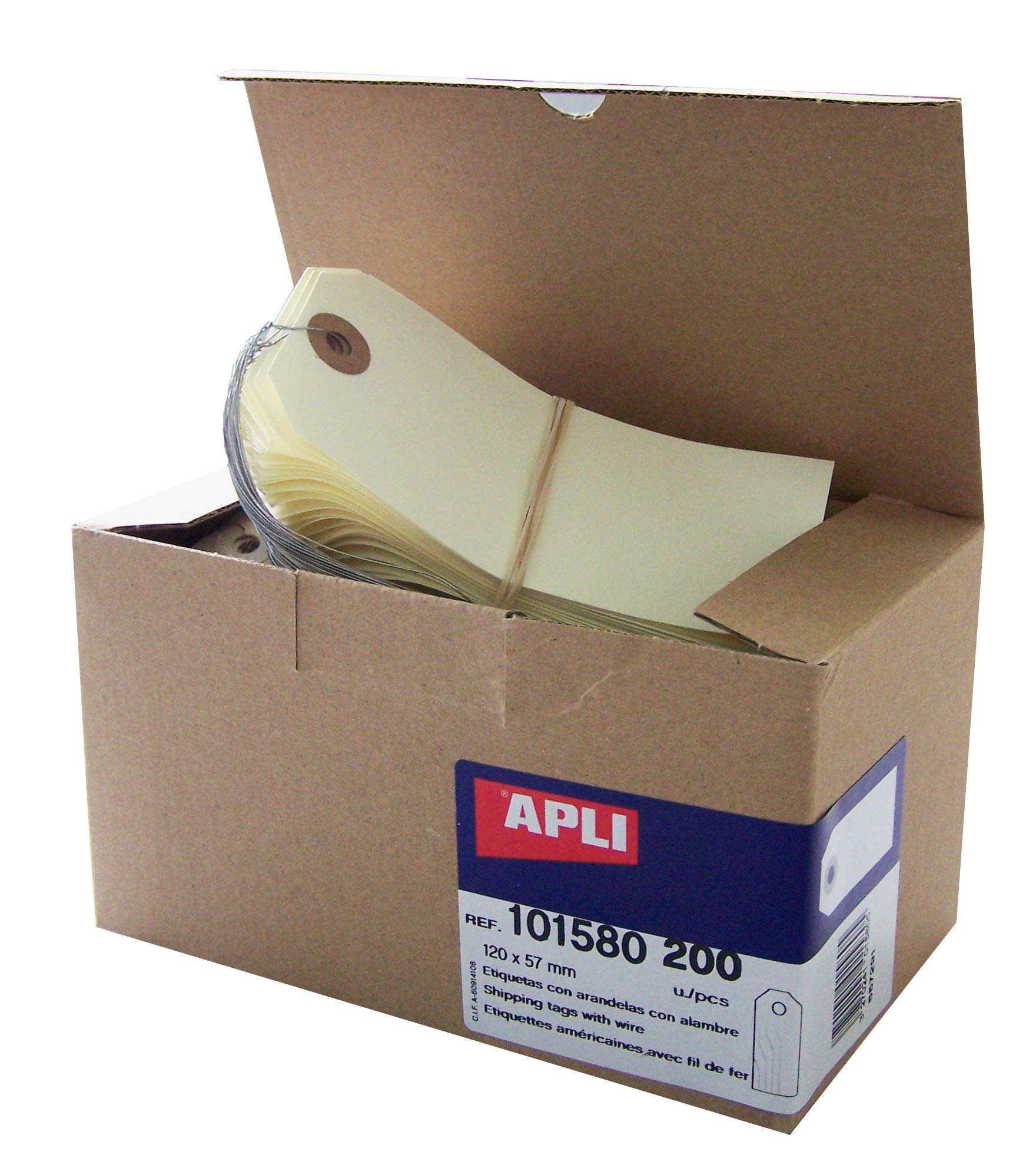 1 Box of 200 Labels with String - 120x57mm