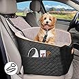 COCASES Dog Car Seats for Small Medium Dogs, Height-Adjustable Dog Booster Car Seat, Detachable and Washable Car Dog Bed with Seat Belt for Pet Under 35lbs Car Trip
