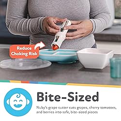 Nuby Grape Cutter Tool – Safe Grape Slicer for