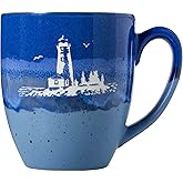 Cape Shore Freeport Etched Stoneware 18oz Mug, Multiple Styles Available (Lighthouse)