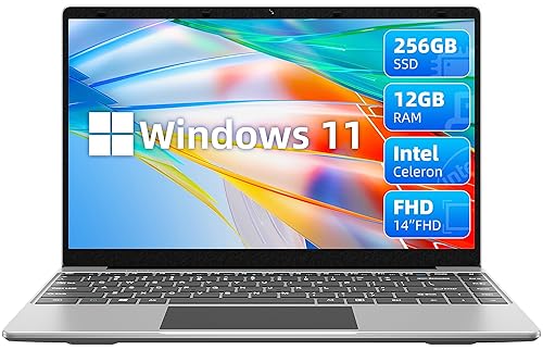 jumper Laptop 14 inch 12GB DDR4 RAM 256GB SSD,Intel Quad Core
