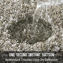 Yimobra Luxury Bathroom Rugs, Fluffy Bath Mats, Non