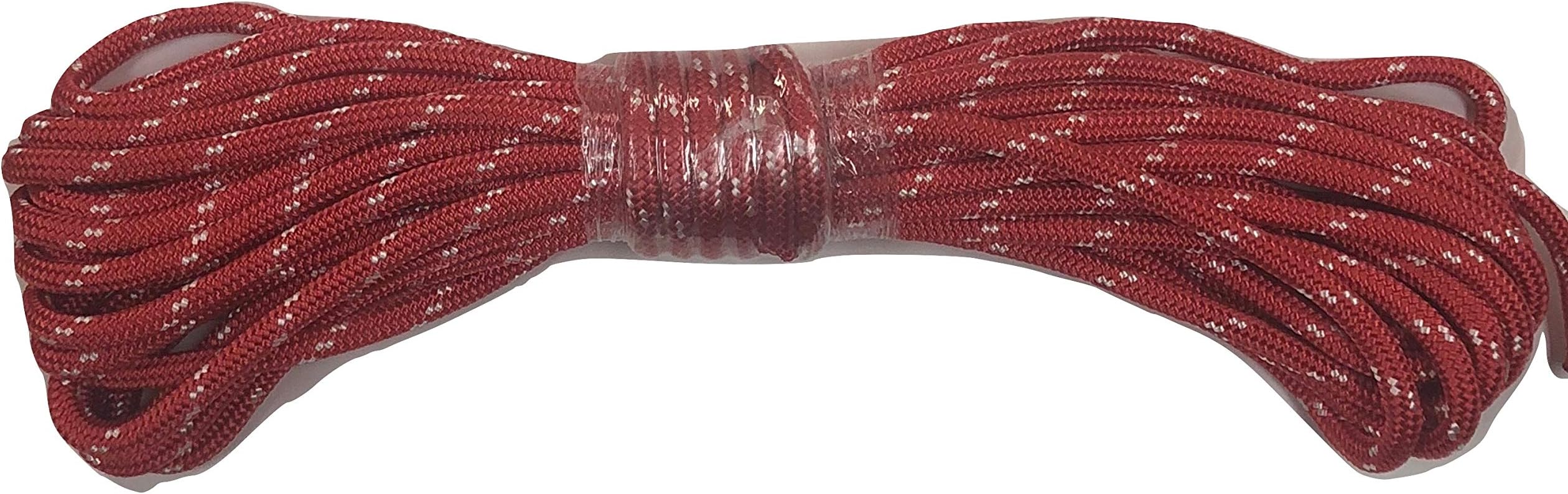 Yacht Braid Polyester Rope Red and White 3/8 inch
