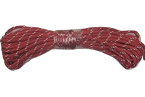 BLUE OX ROPE Yacht Braid Polyester Rope Red and White 3/8 inch