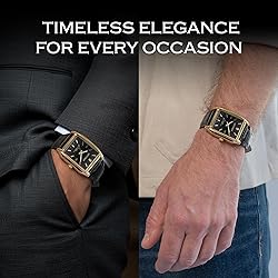 Miykon Vintage Watches for Men - Tank Square Gold