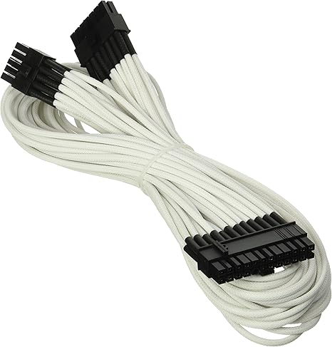 Amazon Com Phobya Extension Cable 8 Pin Atx Psu Or Eps12v 45cm Sleeved Black Computers Accessories