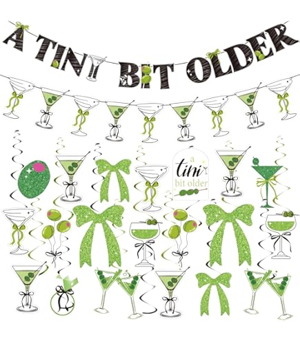 A Tini Bit Older Birthday Decor | Martini Party Decor | Martini Banner