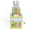 Jack Rabbit Creations Bunny Jack in the Box Toy | Ages 3+ Classic Tin Toy with Soft Pop Up | Plays Peter Cottontail Song