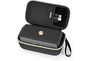 YINKECASE Yinke Hard Case for Marshall Emberton & Emberton II Bluetooth Speaker, Hard Organizer Portable Carry Cover Storage Bag (Emberton Gold)