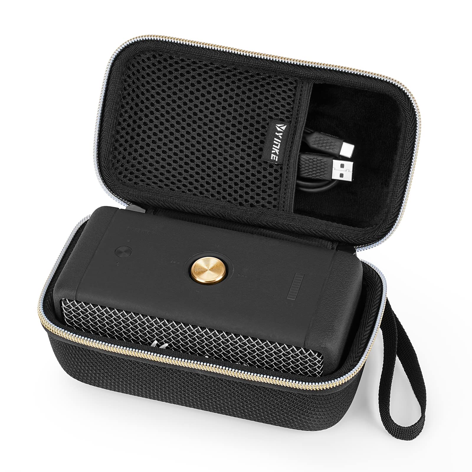 Photo 1 of Yinke Hard Case for Marshall Emberton & Emberton II Bluetooth Speaker, Hard Organizer Portable Carry Cover Storage Bag (Emberton Gold)