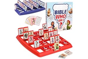 GENERIC Bible Who Game for Kids & Teens - Christian Board Games with 24 Holy Bible Character Cards, Life Stories & Verses - Ideal for Sunday School, Youth Group, Catholic & Christian