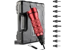 YUZES Rivet Nut Tool Drill Adapter Kit, Labor-Saving Rivet Nut Gun Cordless with 10 Mandrels and Carrying Case, Rivnut Tool Kit for Nutsert, Cars, Metalwork, Home Improvement, DIY - 10 Series
