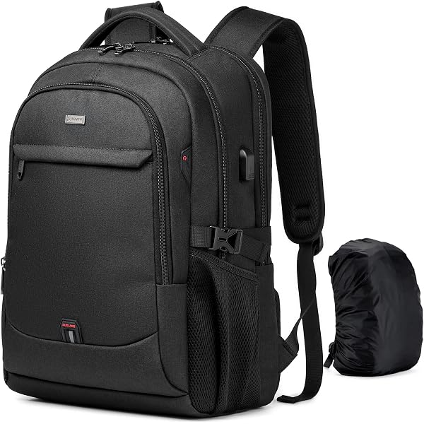 Amazon.com: Large Black Waterproof Oxford Rucksack Business  display picture 3