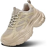 Women's Road Running Shoes Non Slip Ladies Walking Fashion Athletic Chunky Sneakers Work Gym Lightweight Mesh Soft Sole