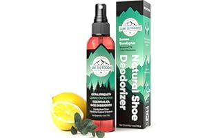 Lumi Outdoors Natural Shoe Deodorizer & Foot Odor Elimination Spray - Shoe Spray for Smelly Shoes - Extra Strength - Eucalyptus Lemongrass