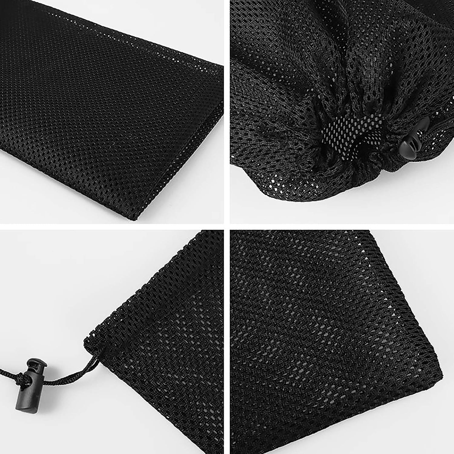 3 Pack Pump Barrier Bag with Drawstring Pond Pump Filter Bag Fish Pond Filter Mesh Bag 18.4"×18.4", Black, 18.4”×18.4” - Image 4