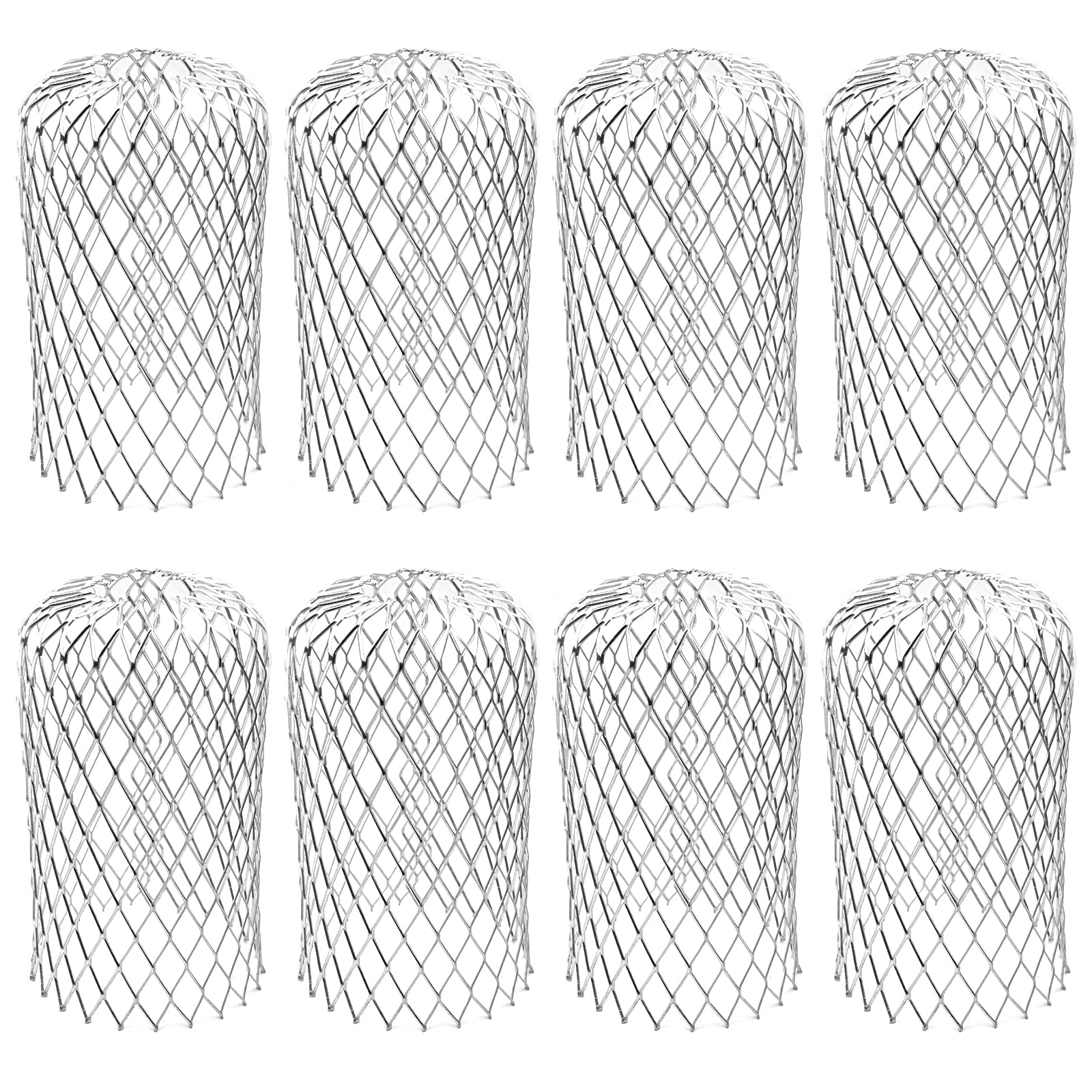 8 Pack Aluminum Gutter Guards Expandable Filter Strainer Metal Gutter Guards Leaf Strainer Gutter Sieve Down Pipe Covers Protection Easy Install Moss, Muck, Mud & Debris Guard, from 2 to 4 inches — image 1