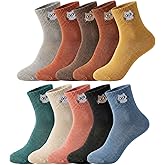 Bestag 10 Pairs Cute Womens Socks Ankle Sock for Women Crew Elastic Ankle Length Lightweight Low Cut with Gifts Boxs