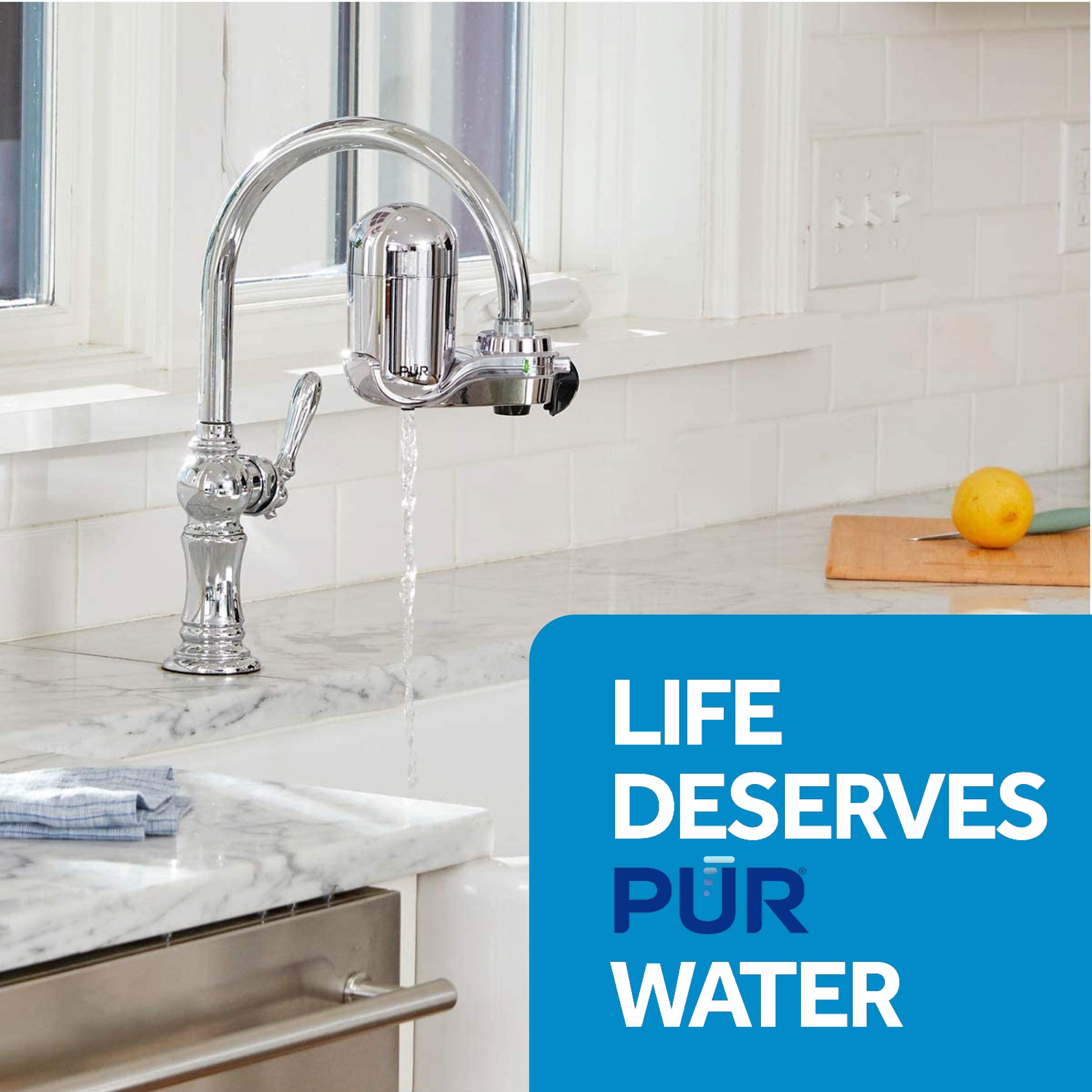 PUR FM3700 Advanced Faucet Water Filter, Chrome Buy Online in United