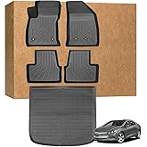 Floor Mats for Chevy/Chevrolet Volt PHEV 2016-2019, Heavy Duty TPE Waterproof Non-Slip All Weather Protection Custom, Floor Mats & Cargo Liner