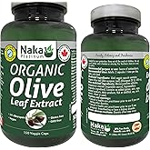 Naka Platinum Organic Olive Leaf Extract, 20% Oleuropein, Made in Canada (150 vcaps (Pack of 1))
