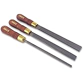 Narex 3 Piece Set Round Rattail, Half Round and Rectangular 200 mm Cabinetmaker Wood Course Cut Rasp 854202