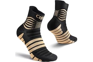 NEENCA Copper Compression Socks, Medical Ankle Support Socks for Injury Recovery & Pain Relief, Sport Protection, Women & Men Circulation, Swelling, Runner, Travel, Pregnancy, Flying—1 Pair, 20-30mmHg