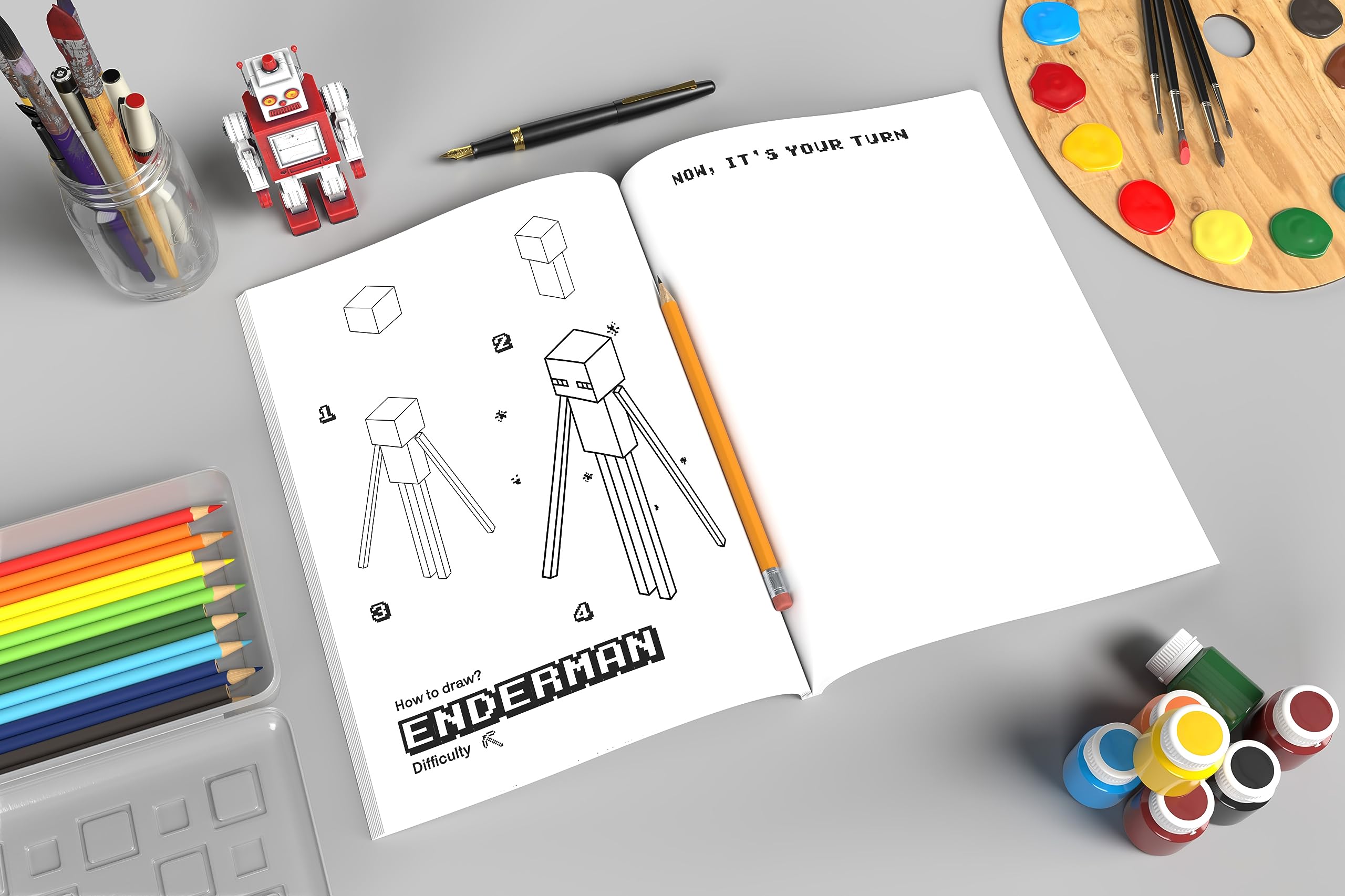 How To Draw for Minecrafters: Crafting Creativity A Step-by-Step Guide to Drawing for Minecrafter Enthusiasts (Unofficial Minecraft Activity Book for Kids)