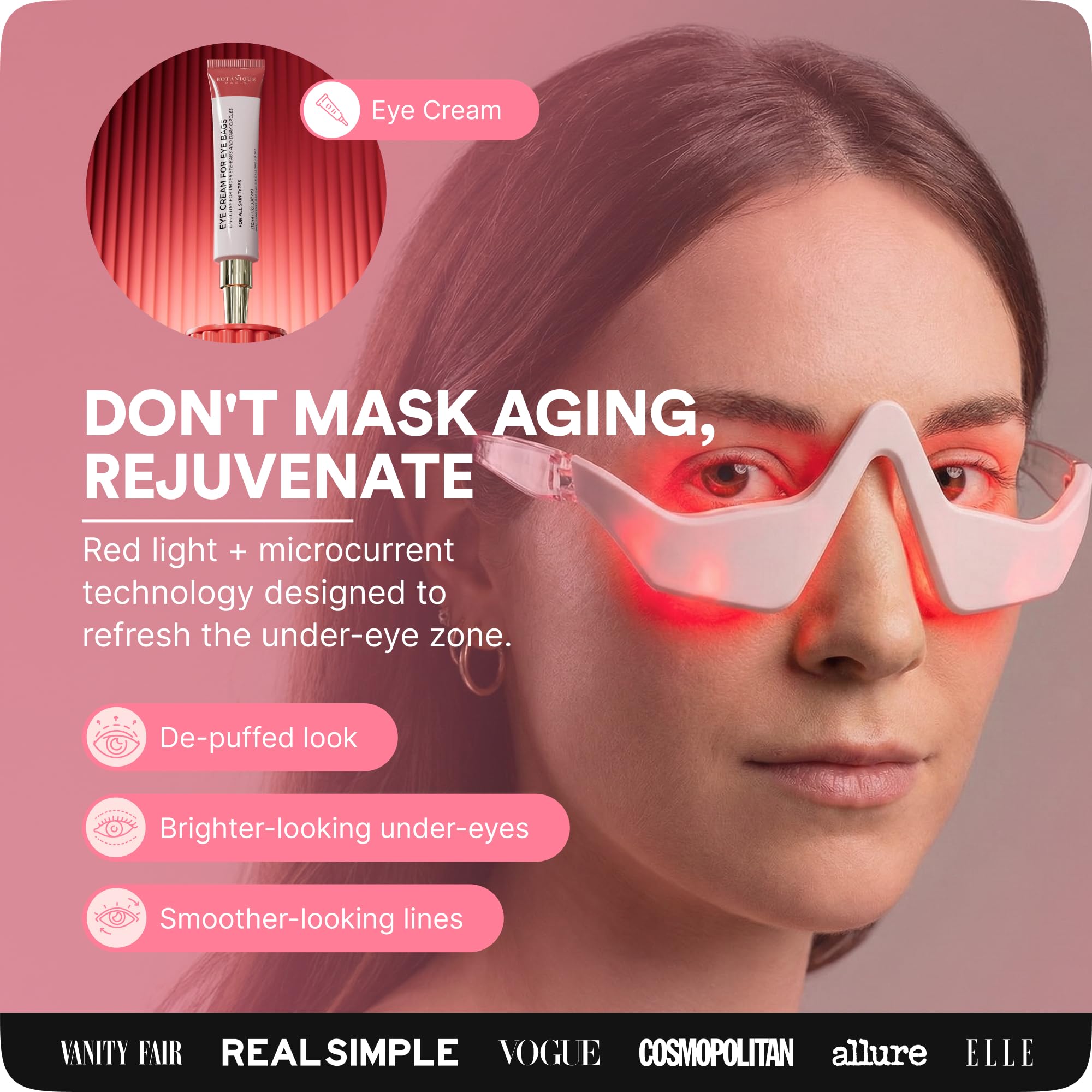 Condition photo showing New/Like New for botanique paris® revitaleyes under eye red light therapy [with anti eye bag cream] - light therapy d
