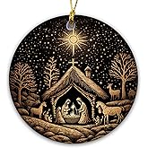 Nativity Christmas Ornaments 2024 | Nativity Mary, Josheph and Baby Jesus Ornaments, Religious Ornament , Nativity Scene Ornament (Scene christmas)