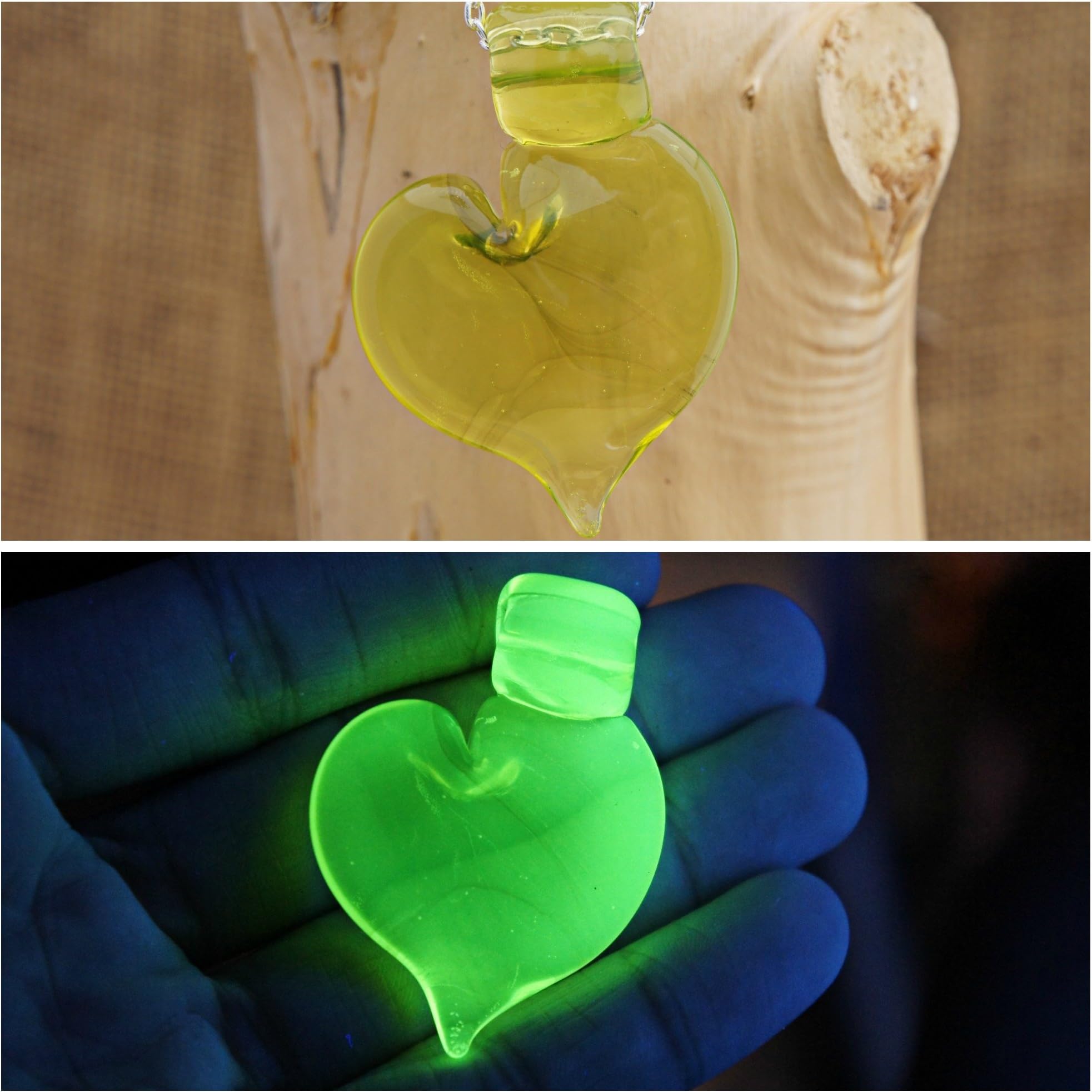Illuminati Uv Reactive Heart Pendant
