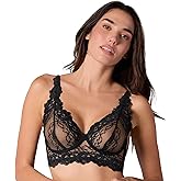 Leonisa Milan Lace Bralettes for Women Sheer Bra Bustier Bralette with Underwire